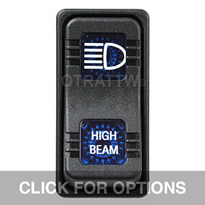 CONTURA X, HIGH BEAM, SEALED ROCKER SWITCH, BLUE LENS