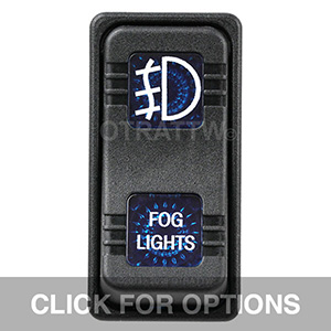 CONTURA X, FOG LIGHTS, SEALED ROCKER SWITCH, BLUE LENS
