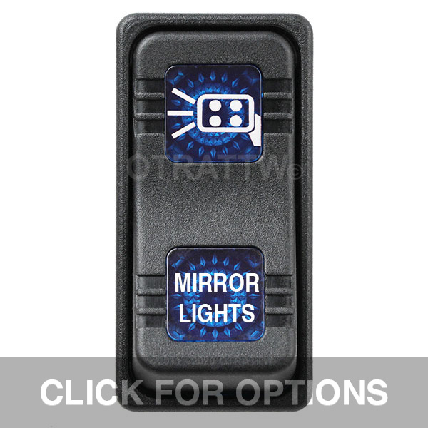 CONTURA X, MIRROR LIGHTS, SEALED ROCKER SWITCH, BLUE LENS