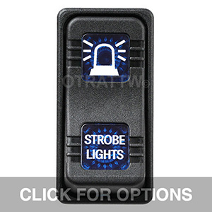 CONTURA X, STROBE LIGHTS, SEALED ROCKER SWITCH, BLUE LENS