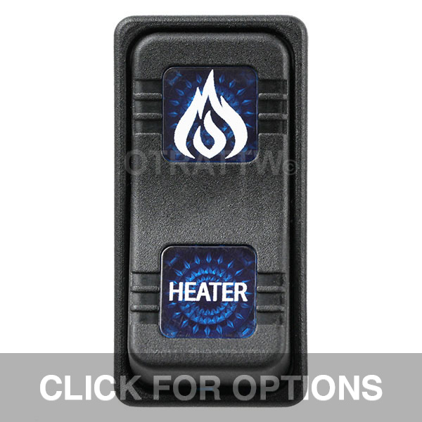 CONTURA X, HEATER, SEALED ROCKER SWITCH, BLUE LENS