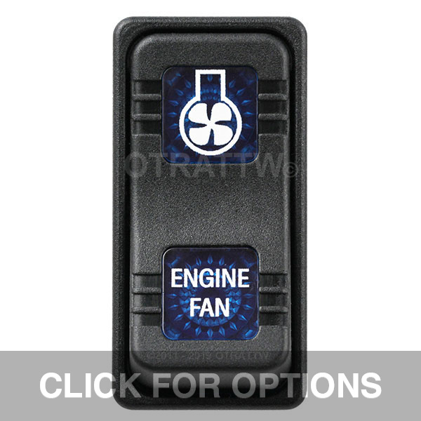 CONTURA X, ENGINE FAN, SEALED ROCKER SWITCH, BLUE LENS