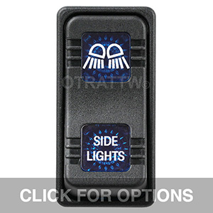 CONTURA X, SIDE LIGHTS, SEALED ROCKER SWITCH, BLUE LENS