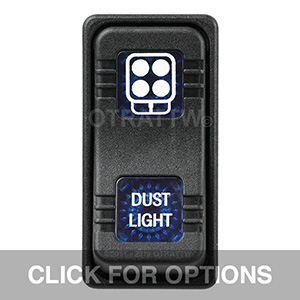 CONTURA X, DUST LIGHTS, SEALED ROCKER SWITCH, BLUE LENS