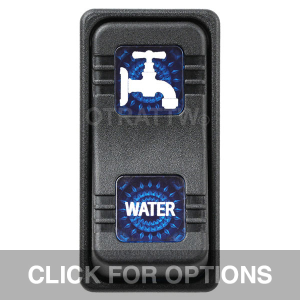 CONTURA X, WATER, SEALED ROCKER SWITCH, BLUE LENS