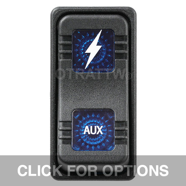 CONTURA X, AUX, SEALED ROCKER SWITCH, BLUE LENS
