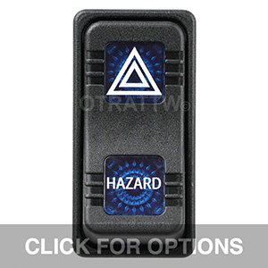 CONTURA X, HAZARD, SEALED ROCKER SWITCH, BLUE LENS