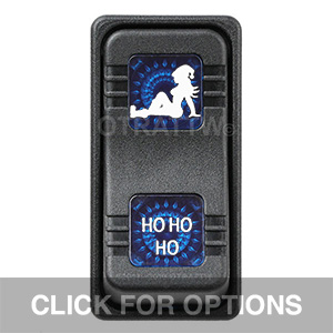 CONTURA X, HO HO HO, SEALED ROCKER SWITCH, BLUE LENS