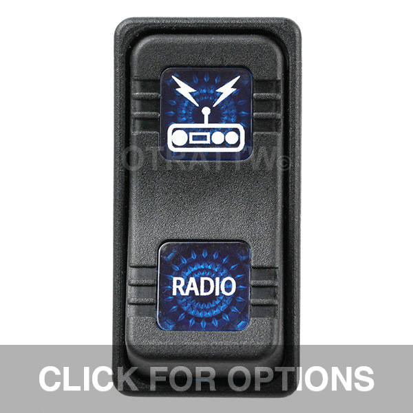 CONTURA X, RADIO, SEALED ROCKER SWITCH, BLUE LENS