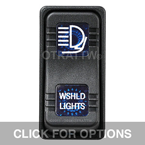 CONTURA X, WINDSHIELD LIGHTS, SEALED ROCKER SWITCH, BLUE LENS