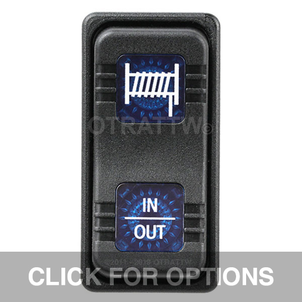 CONTURA X, WINCH IN/OUT, SEALED ROCKER SWITCH, BLUE LENS