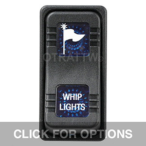 CONTURA X, WHIP LIGHTS, SEALED ROCKER SWITCH, BLUE LENS