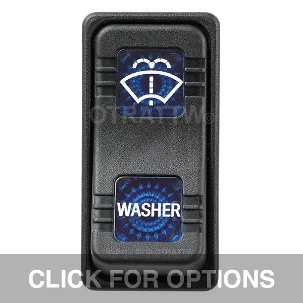 CONTURA X, WASHER, SEALED ROCKER SWITCH, BLUE LENS