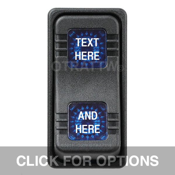 CONTURA X, TEXT ONLY, SEALED ROCKER SWITCH, BLUE LENS CONTURA X, TEXT ONLY, SEALED ROCKER SWITCH, BLUE LENS