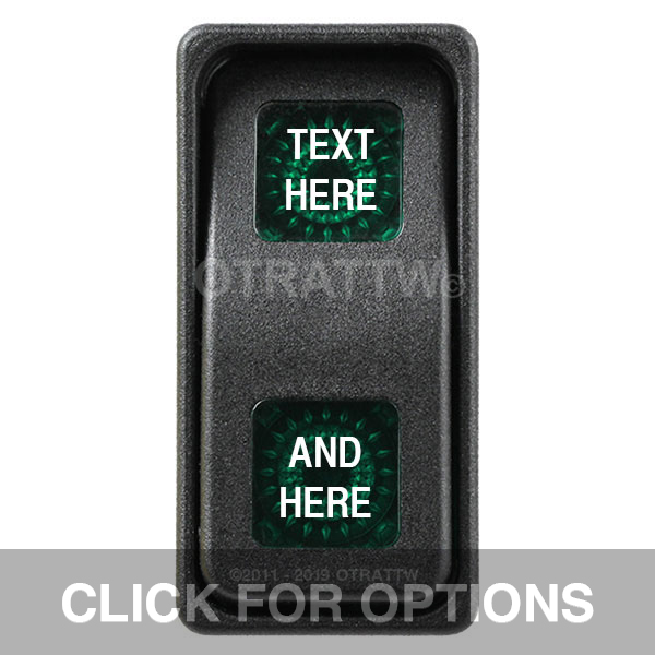 CONTURA XI, TEXT ONLY, SEALED ROCKER SWITCH, GREEN LENS CONTURA XI, TEXT ONLY, SEALED ROCKER SWITCH, GREEN LENS
