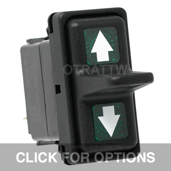 CONTURA XII, ARROWS, SEALED PADDLE ROCKER SWITCH, GREEN LENS