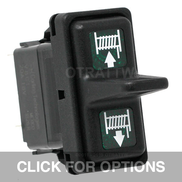 CONTURA XII, WINCH IN/OUT, SEALED PADDLE ROCKER SWITCH, GREEN LENS