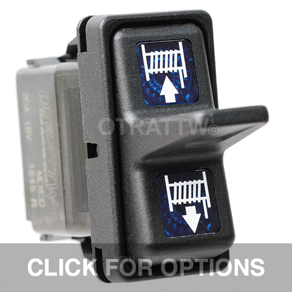 CONTURA XII, WINCH IN/OUT, SEALED PADDLE ROCKER SWITCH, BLUE LENS
