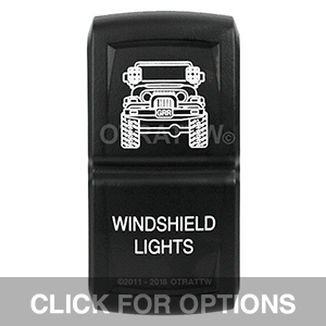 CONTURA XIV, JEEP TJ WINDSHIELD LIGHTS, UPPER DEPENDENT LED ONLY