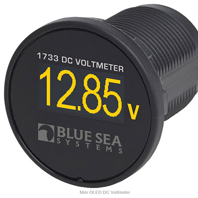 Blue Sea Mini OLED DC Voltmeter Blue Sea Mini OLED DC Voltmeter