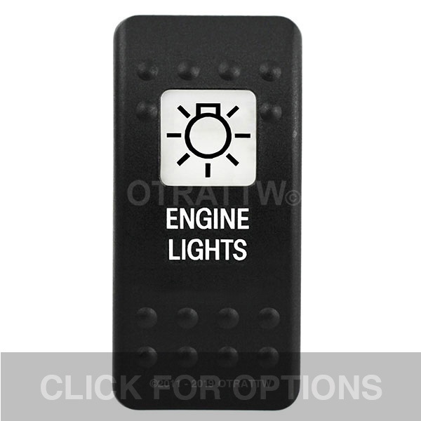 CONTURA II, ENGINE LIGHTS, WHITE SINGLE LENS, SINGLE UPPER DEPENDENT