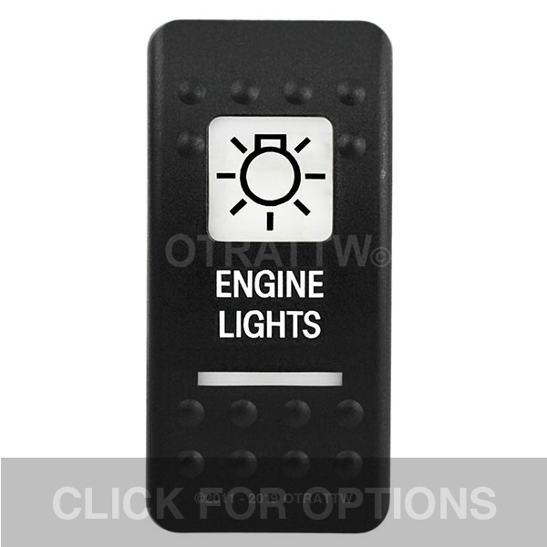 CONTURA II, ENGINE LIGHTS, WHITE LENS, ROCKER ONLY CONTURA II, ENGINE LIGHTS, WHITE LENS, ROCKER ONLY