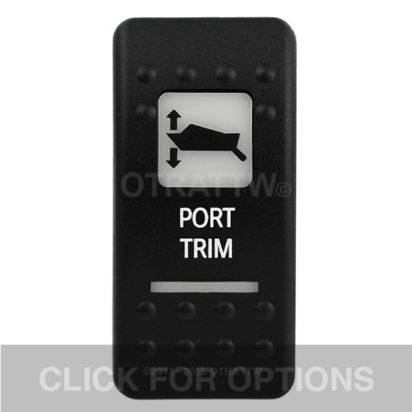 CONTURA II, PORT TRIM, WHITE LENS, DPDT ROCKER SWITCH