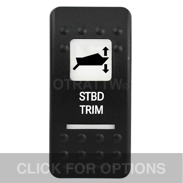 CONTURA II, STBD TRIM, WHITE LENS, DPDT ROCKER SWITCH  CONTURA II, STBD TRIM, WHITE LENS, DPDT ROCKER SWITCH