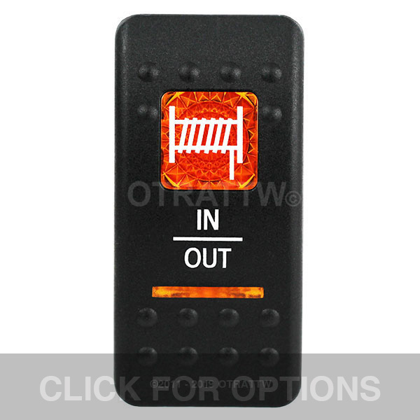 CONTURA II, WINCH IN/OUT, AMBER LENS, DPDT ROCKER SWITCH CONTURA II, WINCH IN/OUT, AMBER LENS, DPDT ROCKER SWITCH