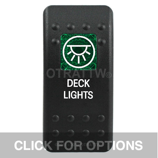 CONTURA II, DECK LIGHTS, GREEN SINGLE LENS, SINGLE UPPER DEPENDENT