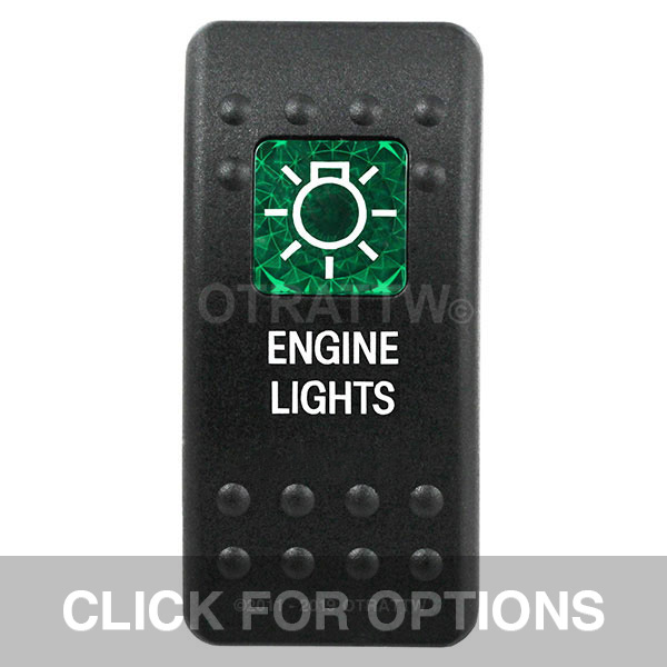 CONTURA II, ENGINE LIGHTS, GREEN SINGLE LENS, SINGLE UPPER DEPENDENT