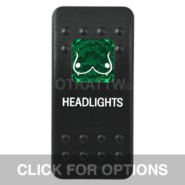 CONTURA II, HEADLIGHTS, GREEN SINGLE LENS, SINGLE UPPER DEPENDENT