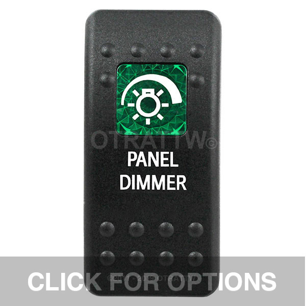 CONTURA II, PANEL DIMMER, GREEN SINGLE LENS, SINGLE UPPER DEPENDENT