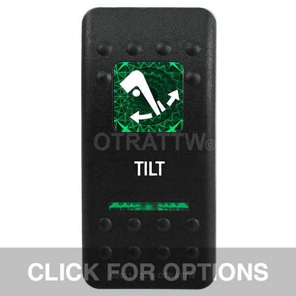 CONTURA II, TILT, GREEN LENS, DPDT ROCKER SWITCH