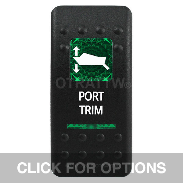 CONTURA II, PORT TRIM, GREEN LENS, DPDT ROCKER SWITCH