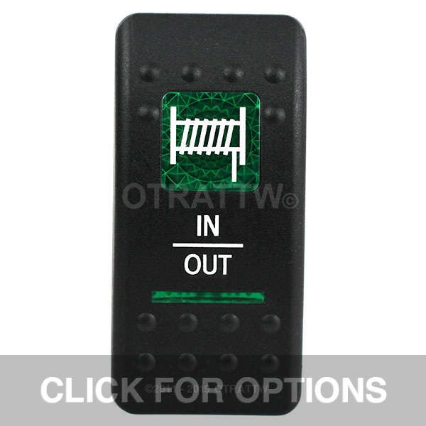 CONTURA II, WINCH IN/OUT, GREEN LENS, DPDT ROCKER SWITCH