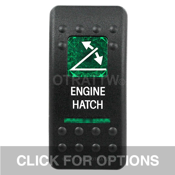 CONTURA II, ENGINE HATCH, GREEN LENS, DPDT ROCKER SWITCH CONTURA II, ENGINE HATCH, GREEN LENS, DPDT ROCKER SWITCH