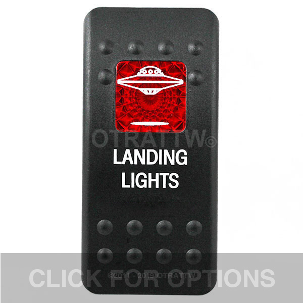 CONTURA II, LANDING LIGHTS, RED SINGLE LENS, SINGLE UPPER DEPENDENT