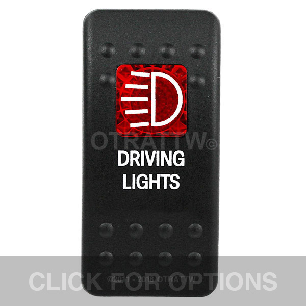 CONTURA II, DRIVING LIGHTS, RED SINGLE LENS, SINGLE UPPER DEPENDENT