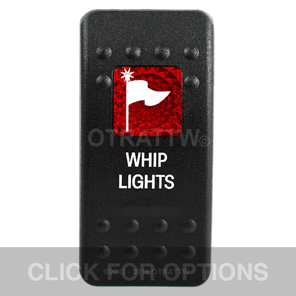 CONTURA II, WHIP LIGHTS, RED SINGLE LENS, SINGLE UPPER DEPENDENT