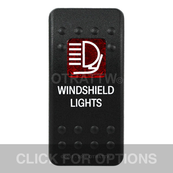 CONTURA II, WINDSHIELD LIGHTS, RED SINGLE LENS, SINGLE UPPER DEPENDENT