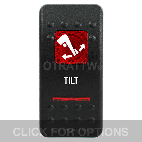 CONTURA II, TILT, RED LENS, DPDT ROCKER SWITCH