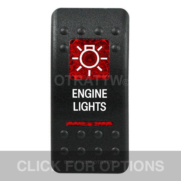 CONTURA II, ENGINE LIGHTS, RED LENS, UPPER INDEPENDENT CONTURA II, ENGINE LIGHTS, RED LENS, UPPER INDEPENDENT