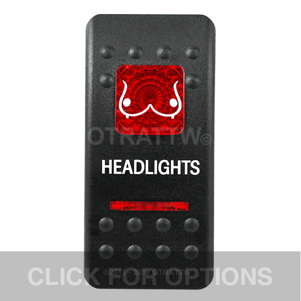 CONTURA II, HEADLIGHTS, RED LENS, LOWER INDEPENDENT