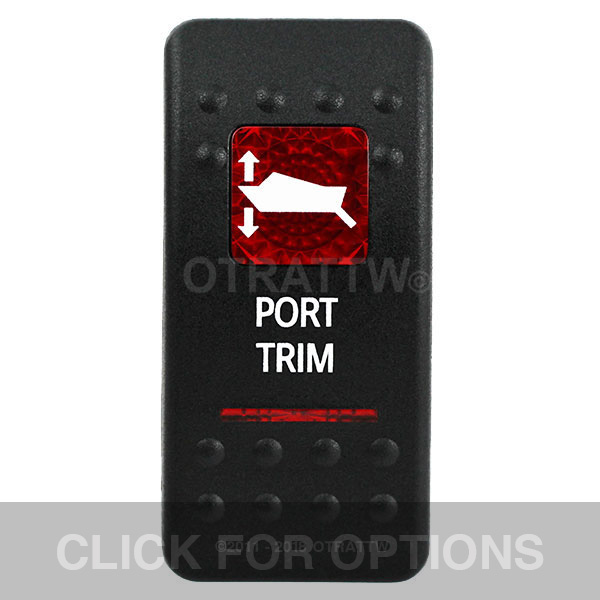CONTURA II, PORT TRIM, RED LENS, DPDT ROCKER SWITCH