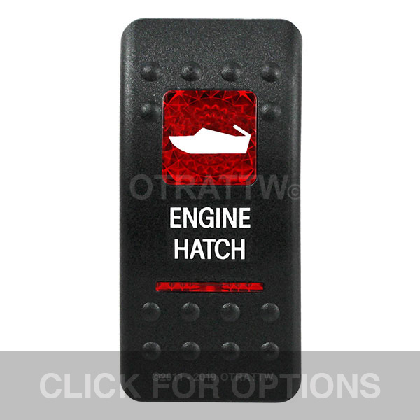 CONTURA II, ENGINE HATCH, RED LENS, DPDT ROCKER SWITCH CONTURA II, ENGINE HATCH, RED LENS, DPDT ROCKER SWITCH