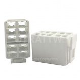 Ten Terminal Rear Connector Housing White Ten Terminal Rear Connector Housing White