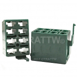 Eight Terminal Rear Connector Housing Green Eight Terminal Rear Connector Housing Green