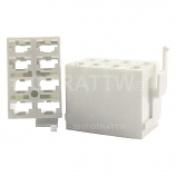 Eight Terminal Rear Connector Housing White Eight Terminal Rear Connector Housing White
