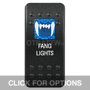CONTURA II, FANG LIGHTS, BLUE SINGLE LENS, SINGLE UPPER DEPENDENT CONTURA II, FANG LIGHTS, BLUE SINGLE LENS, SINGLE UPPER DEPENDENT